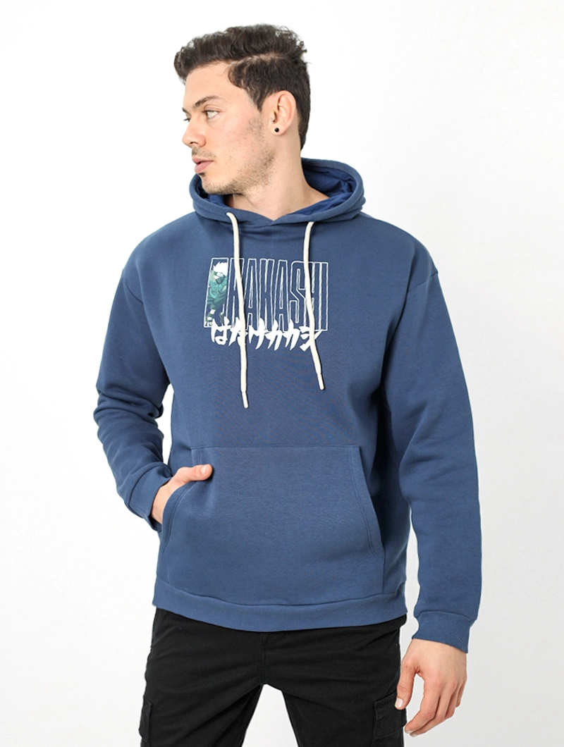 Sweat à capuche imprimé Kakashi